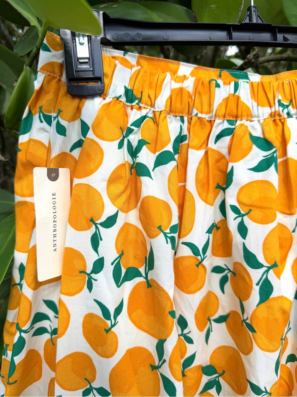 š MAEVE š ANTHROPOLOGIE Orange Print Jacie Poplin Maxi Skirt - Picture 11 of 13
